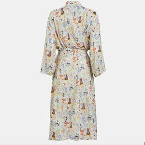 FABLE England Catherine Rowe Pet Portraits Margarita Kimono Bathrobe One Size